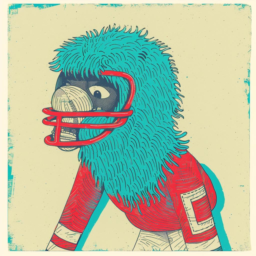 football  player  helmet  uniform  cartoon  character  sports  humor  illustration  fun 940362