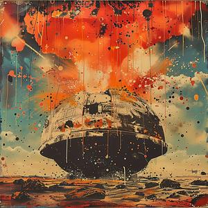 chromolithography  star  wars  ship  red  background  science  fiction  dynamic  colorful 1040408