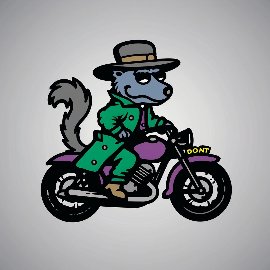 squirrel  motorcycle  cartoon  whimsical  funny  adventure  animal  humor  transportation  character 1021487