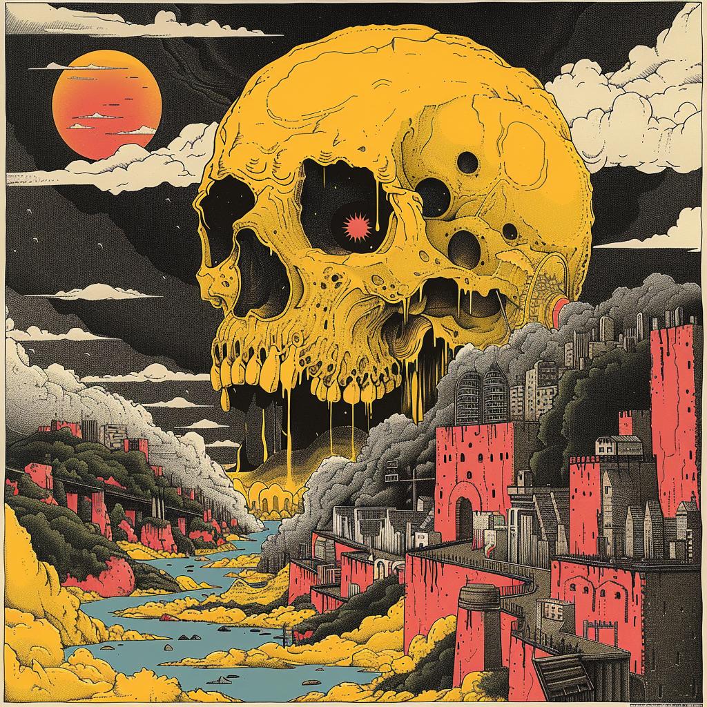 album  cover  surreal  killer  sun  creative  Toshio  Saeki  unique  artistic 961584