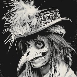 person  bird  mask  hat  fantasy  portrait  Avedon  creative  unique  stylized 1063476