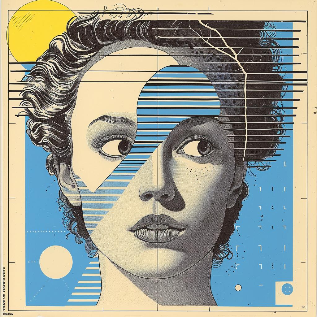 woman  face  sun  poster  Susan  Kare  art  graphic  abstract  design 960565