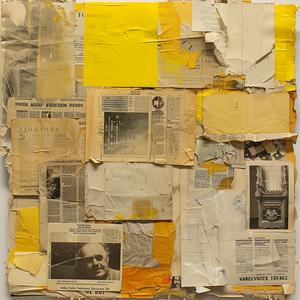 collage  newspaper  aged  yellow  torn  Robert Rauschenberg  library  raw  art  paper 1075192