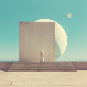 surreal  photography  Moebius  minimalism  fantasy  abstract  negative  space  moon  man 1040644