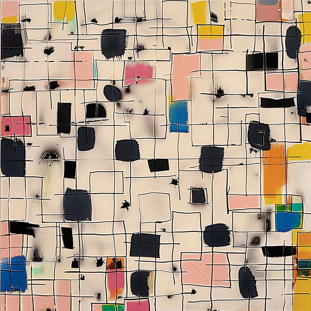 abstract  geometric  squares  colorful  modern  painting  shapes  art  design  style 950844