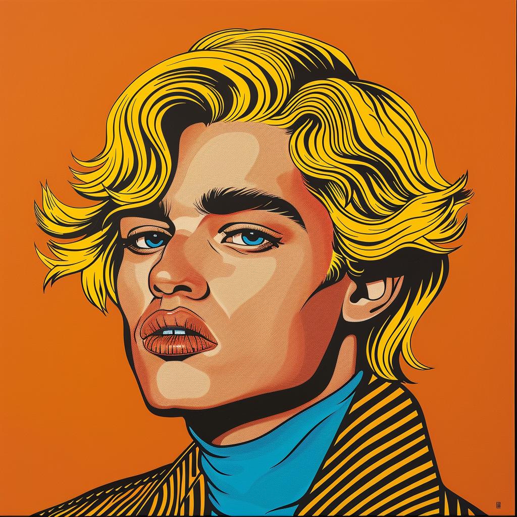 man  blonde  painting  portrait  artwork  stylized  expression  colorful  visual  male 1024195