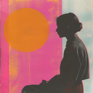 mithology  sunset  woman  sitting  pink  orange  art  graphic  minimalist  style 1072820
