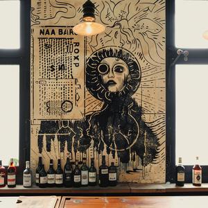 mural  bar  large  artwork  NOMA  BAR  EMEK  stylize  decor  design 1066624