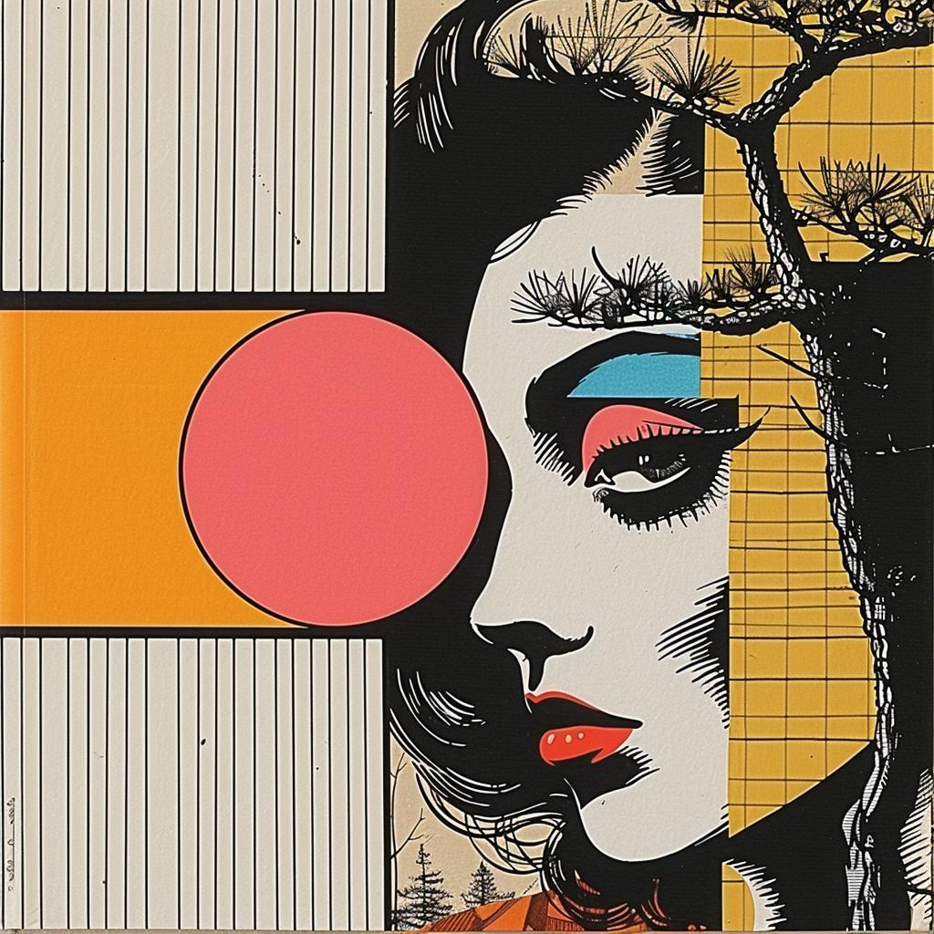 woman  tree  background  horror  novel  cover  Japanese  design  minimalism  illustration 1020481
