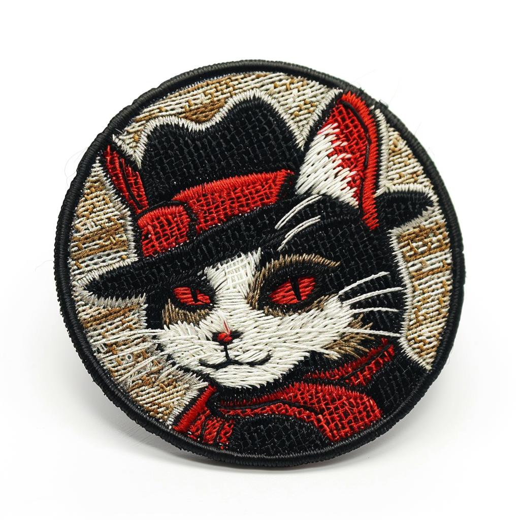 patch  stitch  animal  streetwear  hip-hop  chenille  hat  cat  bowtie  cool 961409