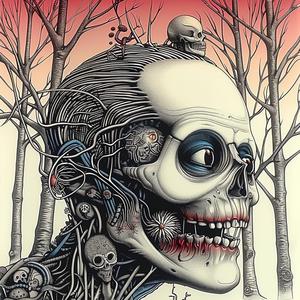 skeleton  skull  drawing  dark  art  mystery  gothic  macabre  illustration  spooky 1037449