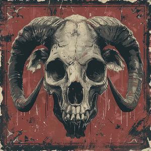 ram  skull  grunge  dark  artwork  surrealism  symbolism  Risograph  hyper-realistic  graphics 1079083