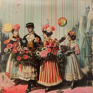 women  dresses  hats  portrait  vintage  fashion  elegance  art  illustration  style 1041302