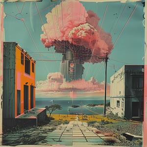 غلاف ألبوم بتصميم سحابة وردية سريالية من Mitsumasa Anno Risograph 1036942