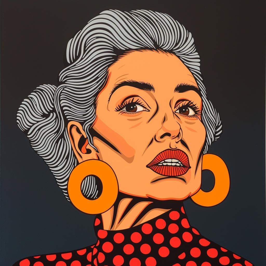 woman  painting  aged  art  earrings  expression  portrait  colorful  background  vibrant 972634