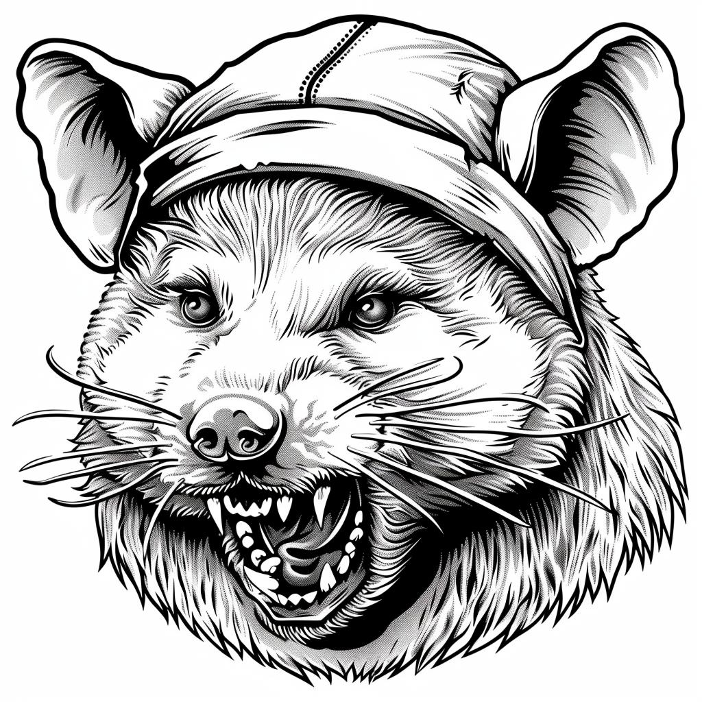 aggressive  streetwise  rat  cap  cartoon  simple  cute  playful  character  urban 959252