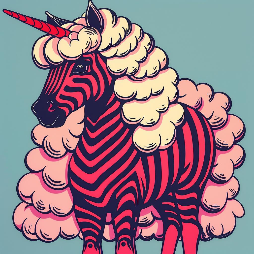 mythical  creature  zebra  hybrid  pink  mane  horn  fantasy  colorful  unique 941210