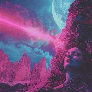 synthwave  aesthetic  photonegative  moon  desert  woman  mysterious  night  solitude  dreamy 1039022