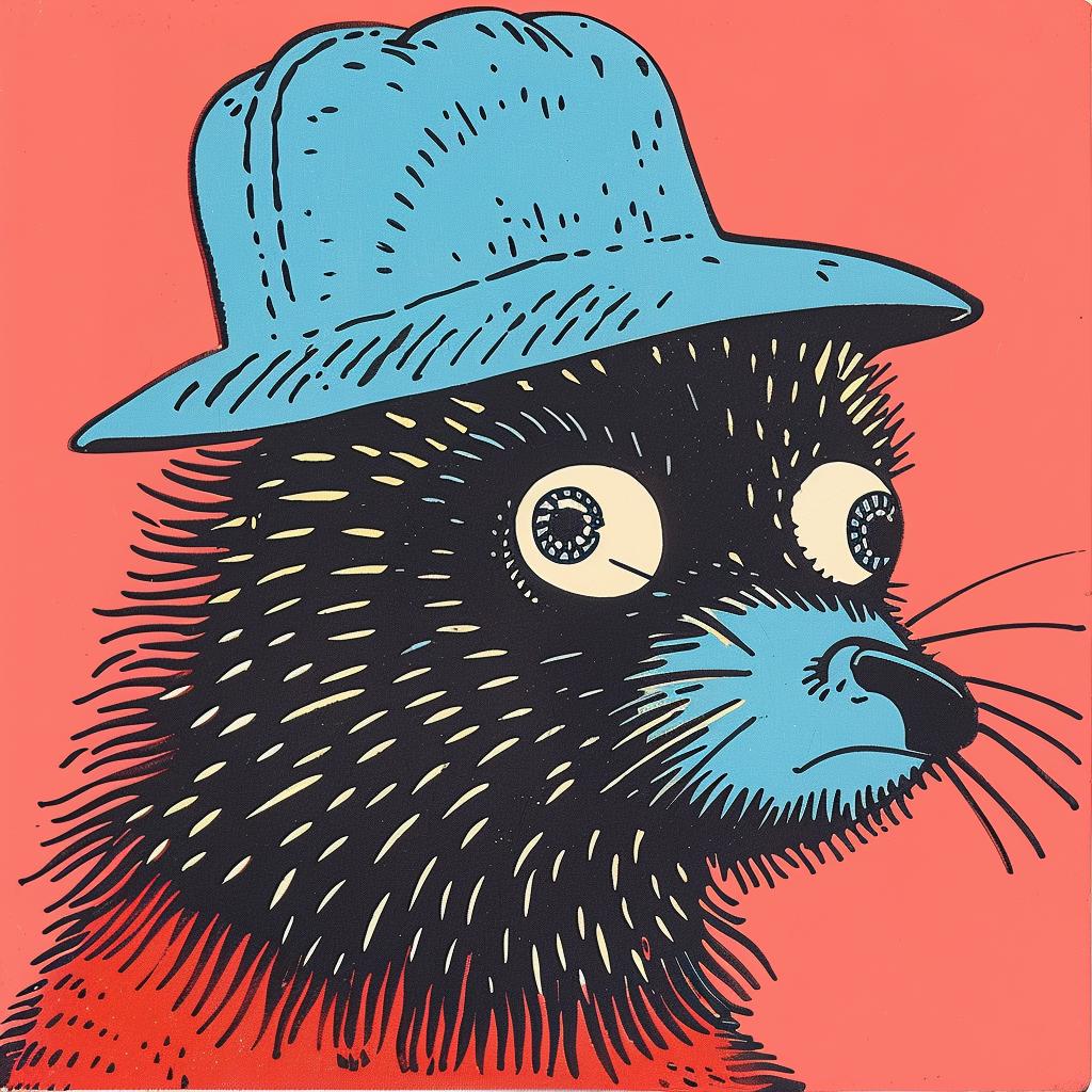 porcupine  creature  portrait  vibrant  comic  Kirby  1950s  illustration  colorful  bear 921418