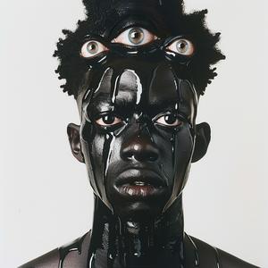 Pop  Art  African-American  male  black  paint  Troy  Brooks  portrait  expression 1074354