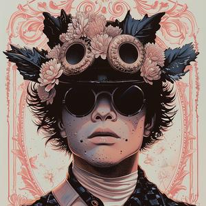 poster  man  glasses  hat  illustration  artwork  creative  colorful  design  graphic 1077527