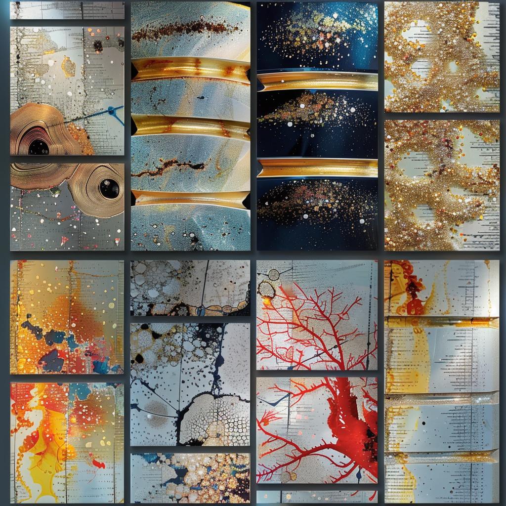 paintings  gold  silver  collage  colorful  luminous  iridescent  reflections  textures  deep 1017119