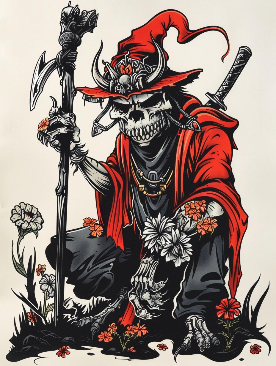 skull  hat  scythe  provocative  dark  occult  spiritual  introspective  Todd McFarlane  art 927804