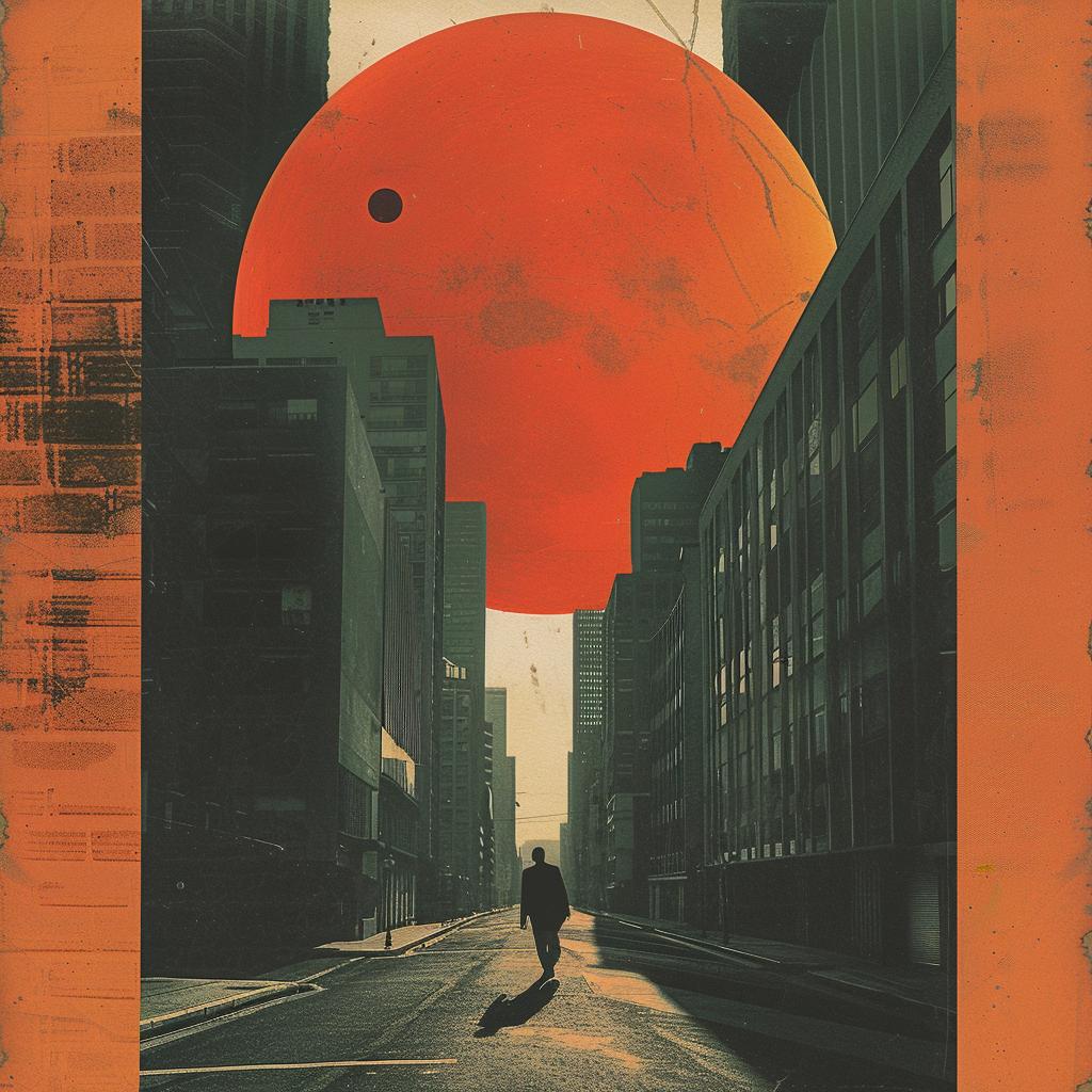 surreal  album  cover  hyper-realistic  screenprinting  sun  planet  creative  art  music 960544