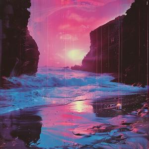 sunset  beach  rocks  synthwave  colors  photonegative  vibrant  nature  aesthetic  peaceful 1038957