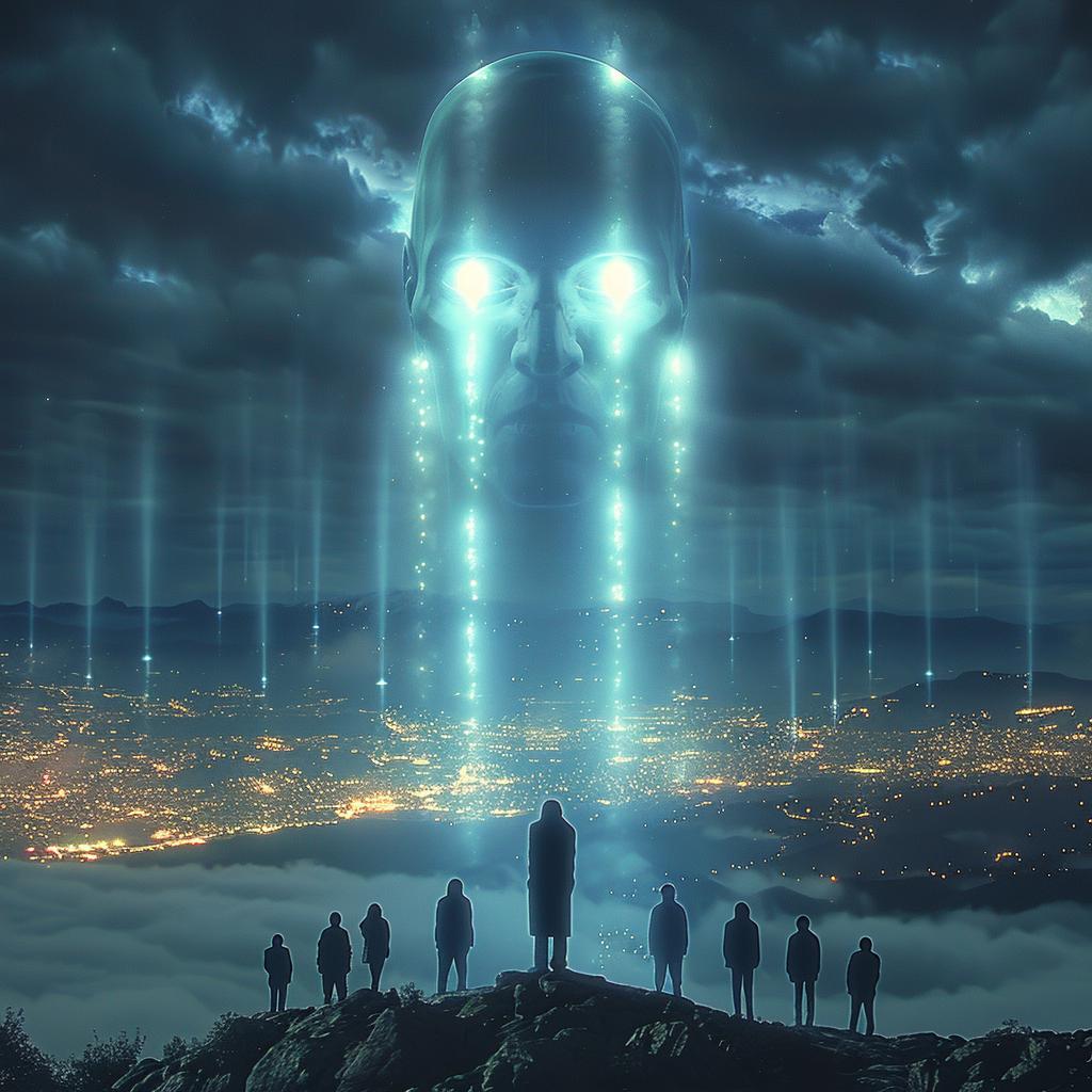 alien  mountain  surreal  figure  people  unusual  art  symbolic  vibrant  design 962985