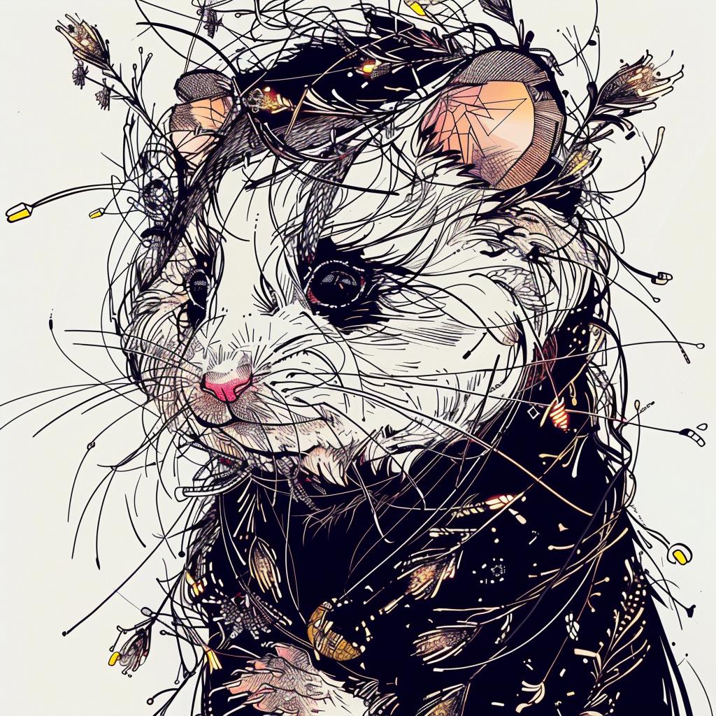 mythical  creature  hybrid  rat  panda  fantasy  unique  exploration  design  flowers 952997