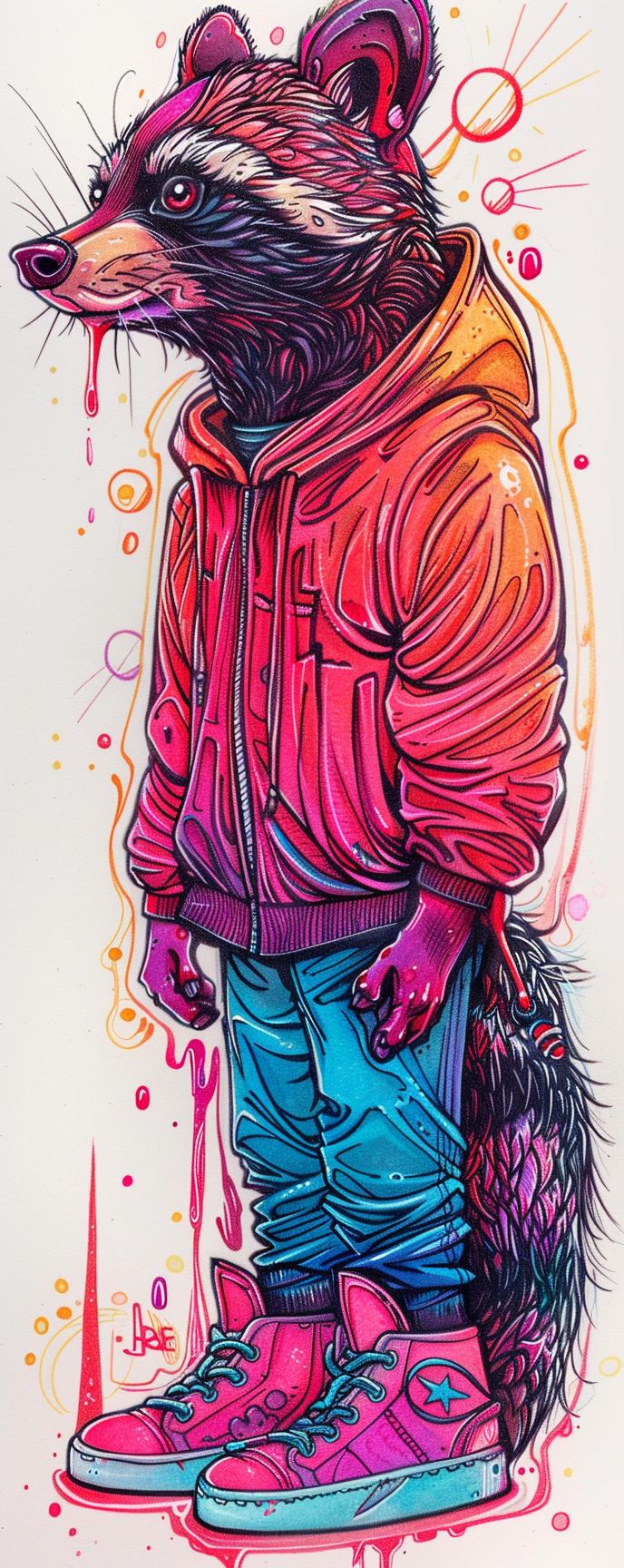 Grim  Reaper  raccoon  Yeezy  quirky  fantasy  unique  whimsical  costume  art 940973