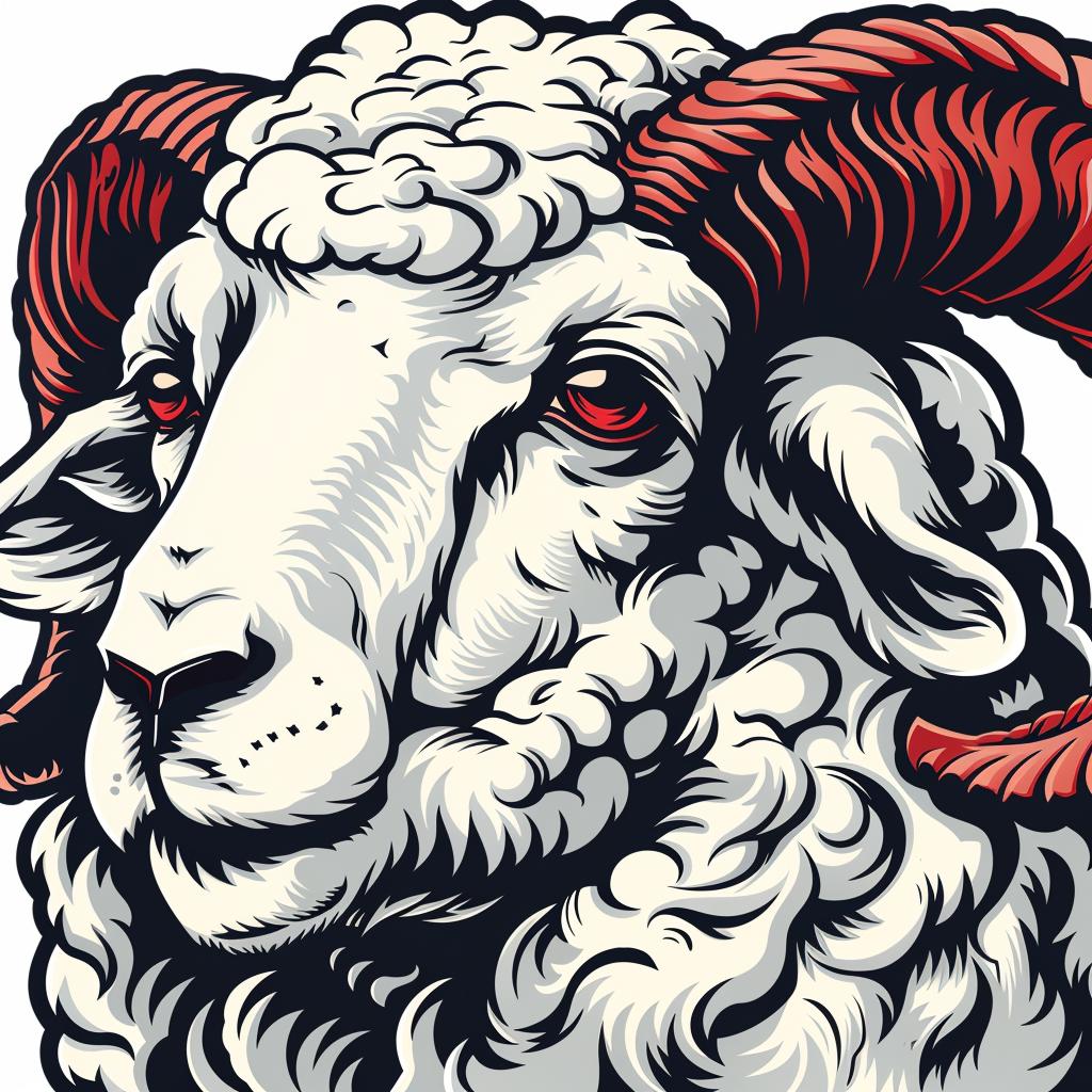 ram  head  vintage  style  illustration  unique  art  antique  bold  character 962386