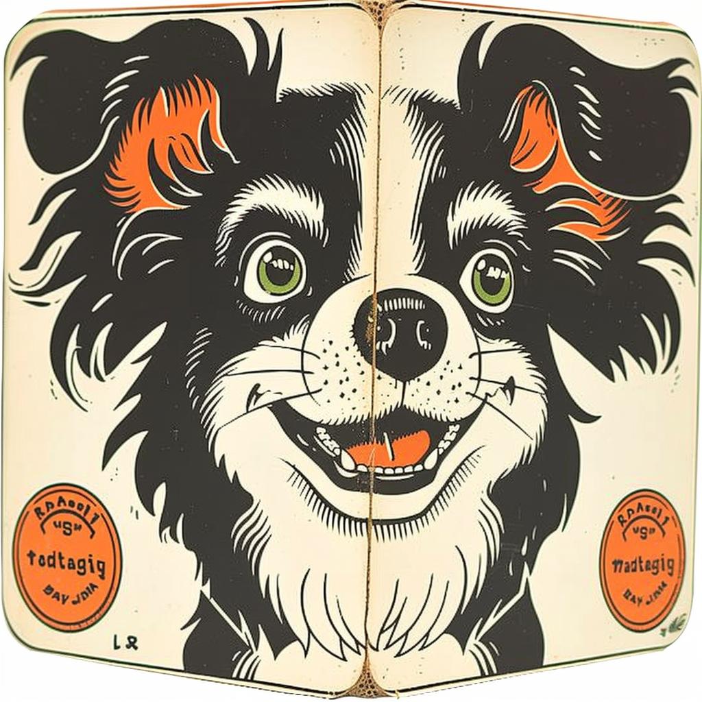 border  collie  playful  book  cover  dog  illustration  colorful  friendly  design 943268