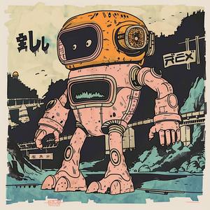 surreal  album  cover  robot  poster  illustration  screenprint  symbolist  art  creative 1077253