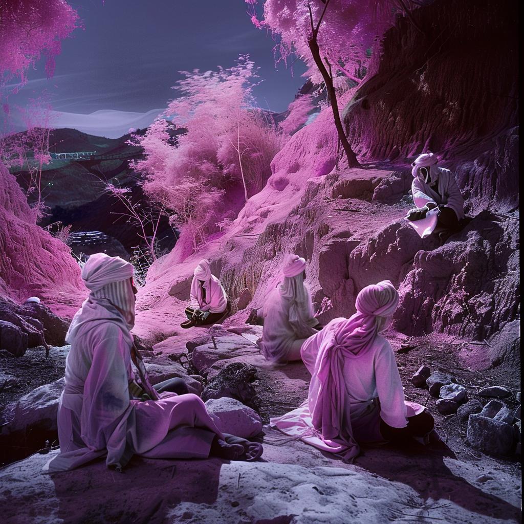 lifestyle  photo  surreal  rocks  people  pink  lighting  glow  art  scene 1027141