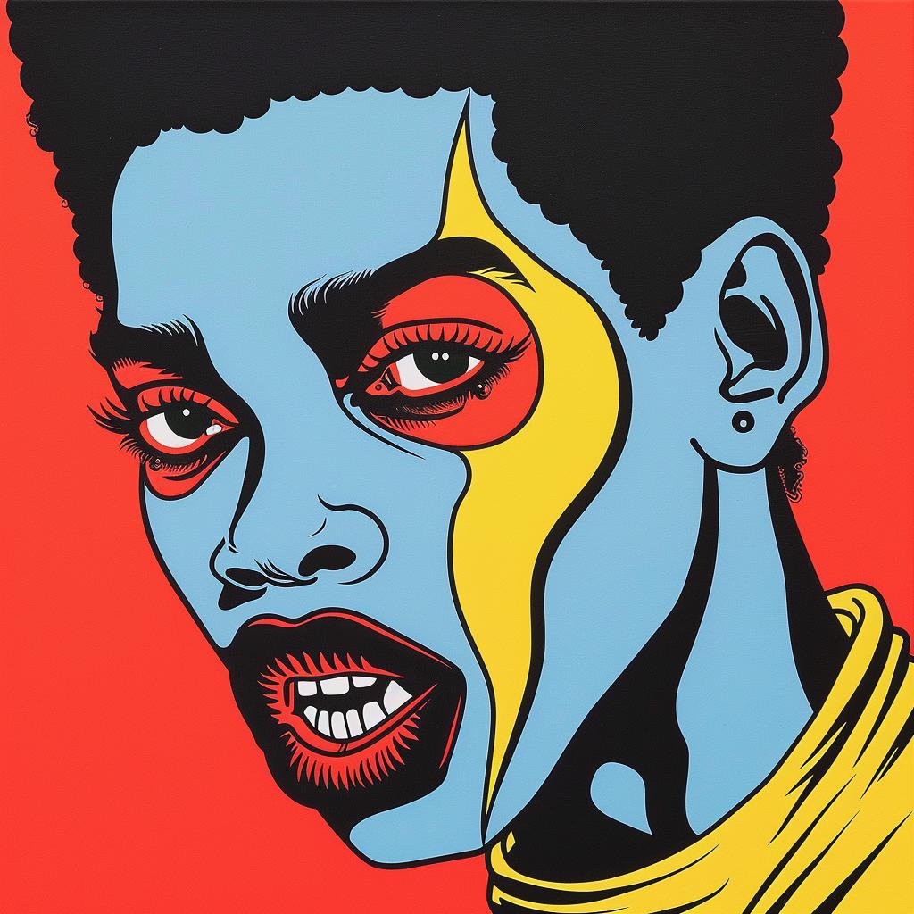 portrait  woman  face  color  bright  abstract  expression  vivid  stylized  art 972801