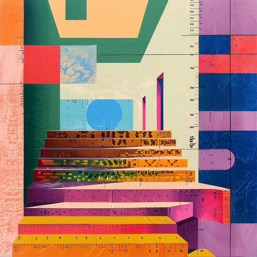 abstract  painting  stairs  building  palette  knife  op-art  colorful  dimension  texture 974214