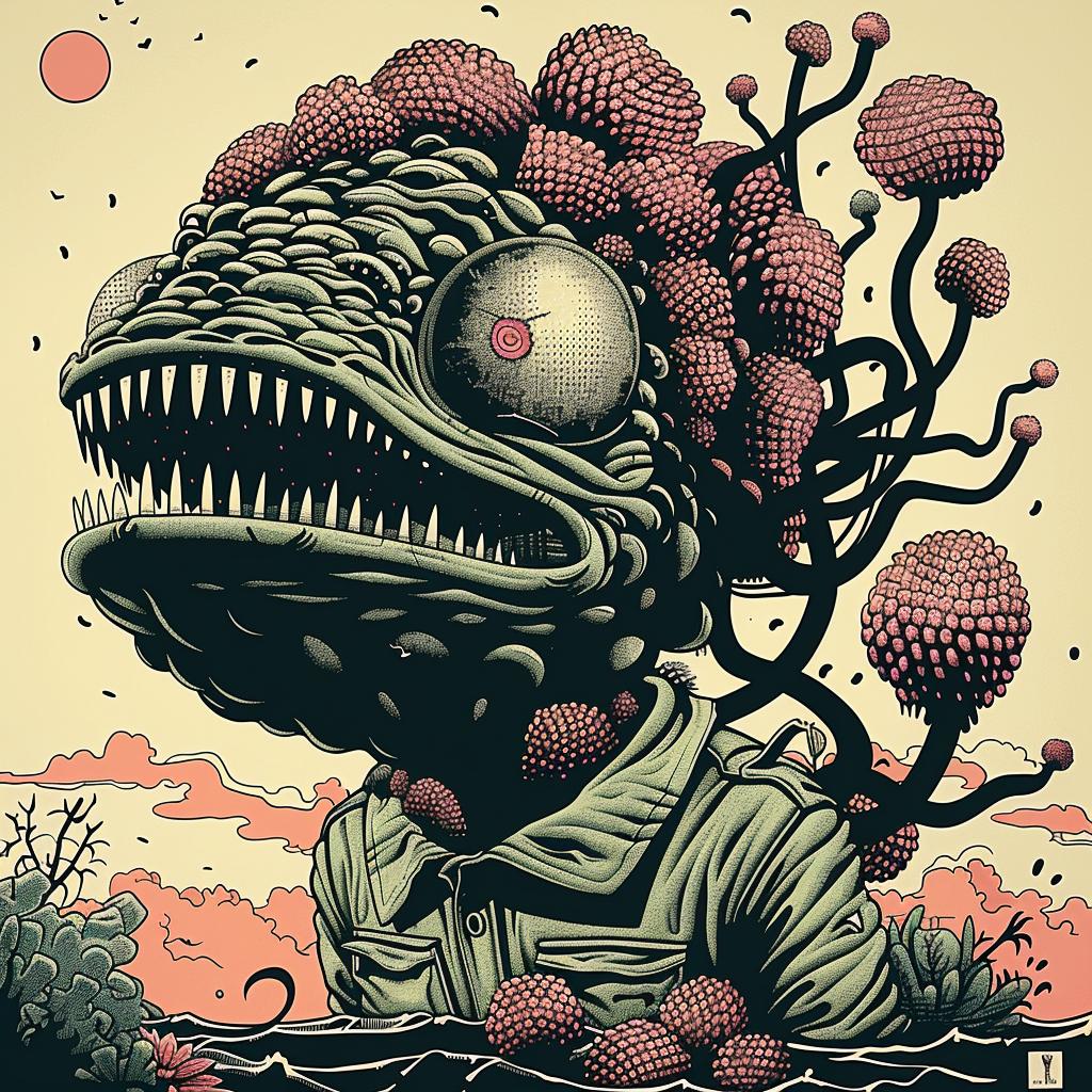 monster  water  poster  creature  abstract  vibrant  nature  fantasy  surreal  whimsical 946693