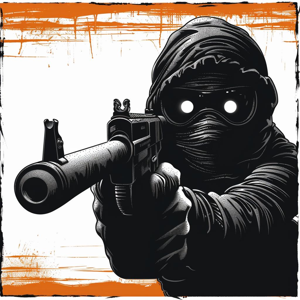 man  mask  gun  grungy  background  art  Travis  Charest  urban  illustration 924518