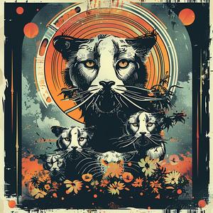 synthwave  symmetry  occult  floral  minimal  badge  orange  damask  bold  lines 1038708