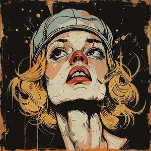 poster  woman  face  hat  art  illustration  portrait  modern  colorful  stylized 1064188