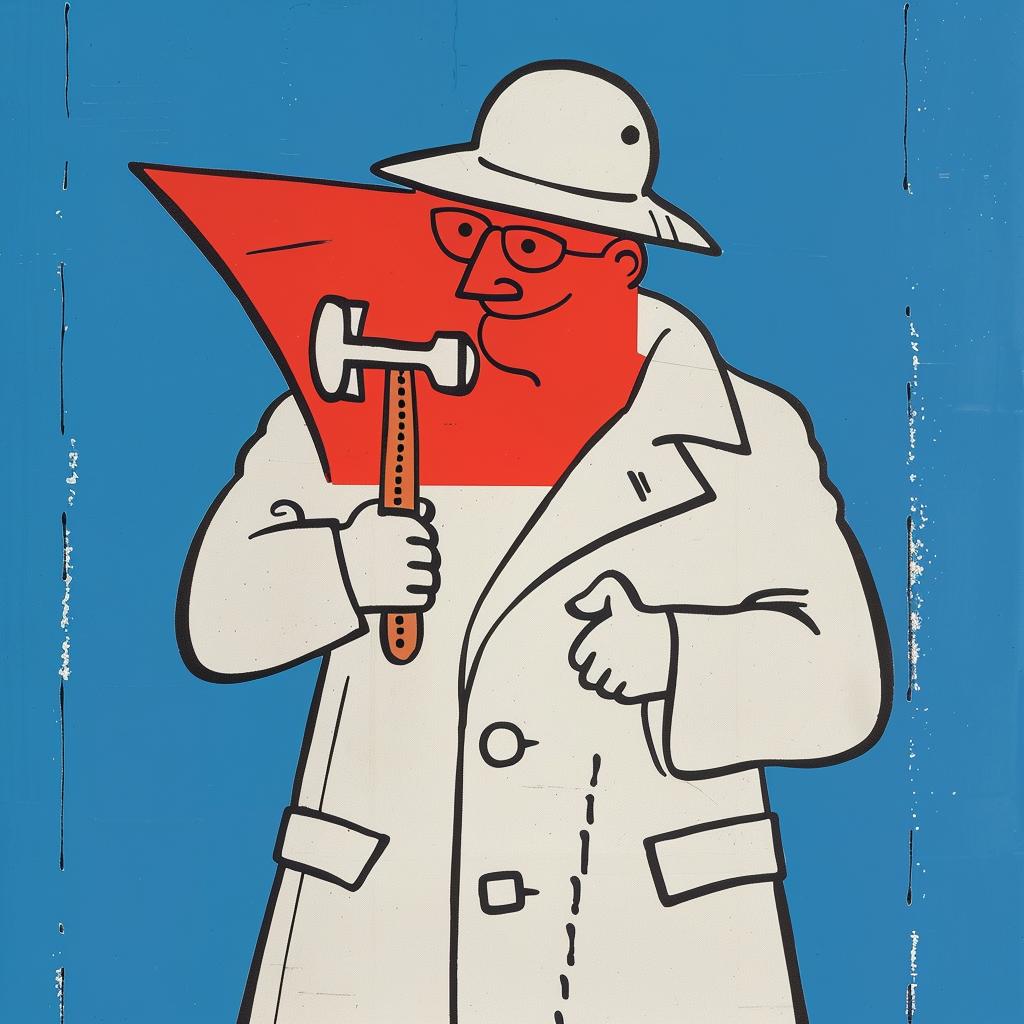 man  hammer  illustration  poster  humor  character  satire  gesture  playful  art 940187