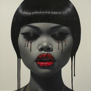 Pop Art  African-American  model  lipstick  makeup  colorful  vibrant  portrait  bold  stylized 1074556