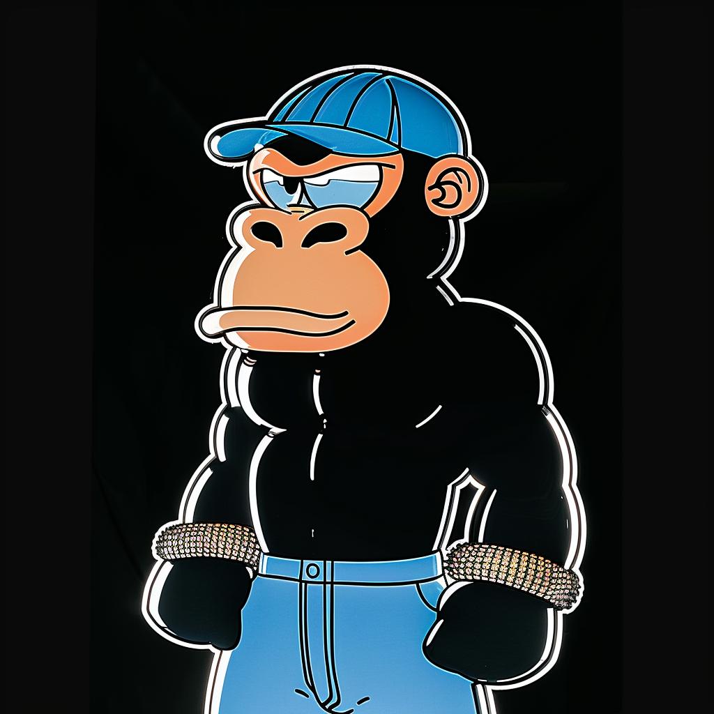 gorilla  aggressive  streetwise  anthropomorphic  urban  minimalism  blue  hat  jeans  culture 958859