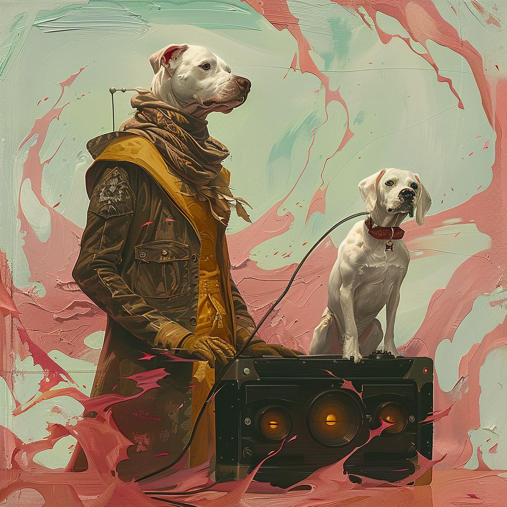 painting  man  dog  radio  realism  canvas  narrative  emotion  interaction  artwork 1016582