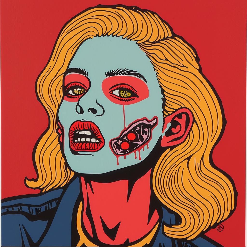 zombie  attack  poster  woman  blood  art  graphic  drama  illustration  horror 1022220