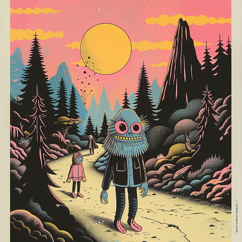 poster  monster  path  human  surreal  Joan Cornella  art  graphic  illustration  creative 977797