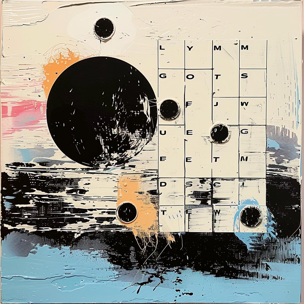 black  white  square  circle  abstract  composition  album  cover  1980s  palette 962321