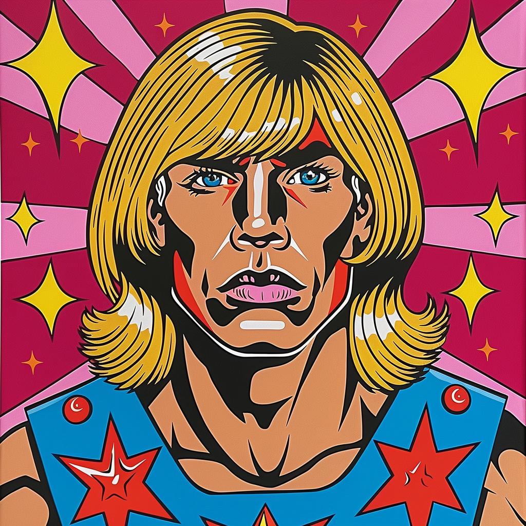 He-Man  canvas  pop  art  print  colorful  fantasy  illustration  action  character 1023396